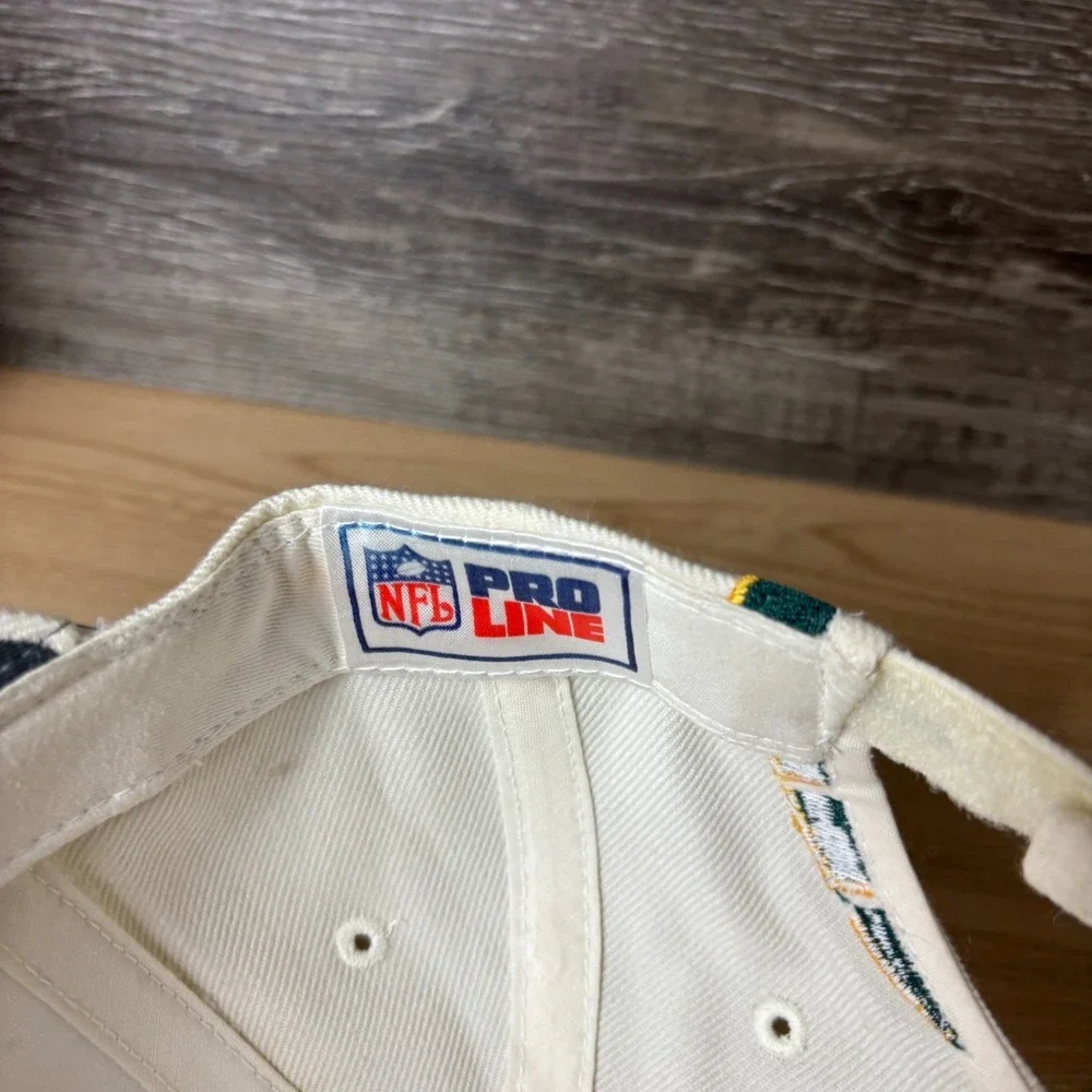 Vintage Green Bay Packers Hat Strap Back White Sports Specialties NFL Football